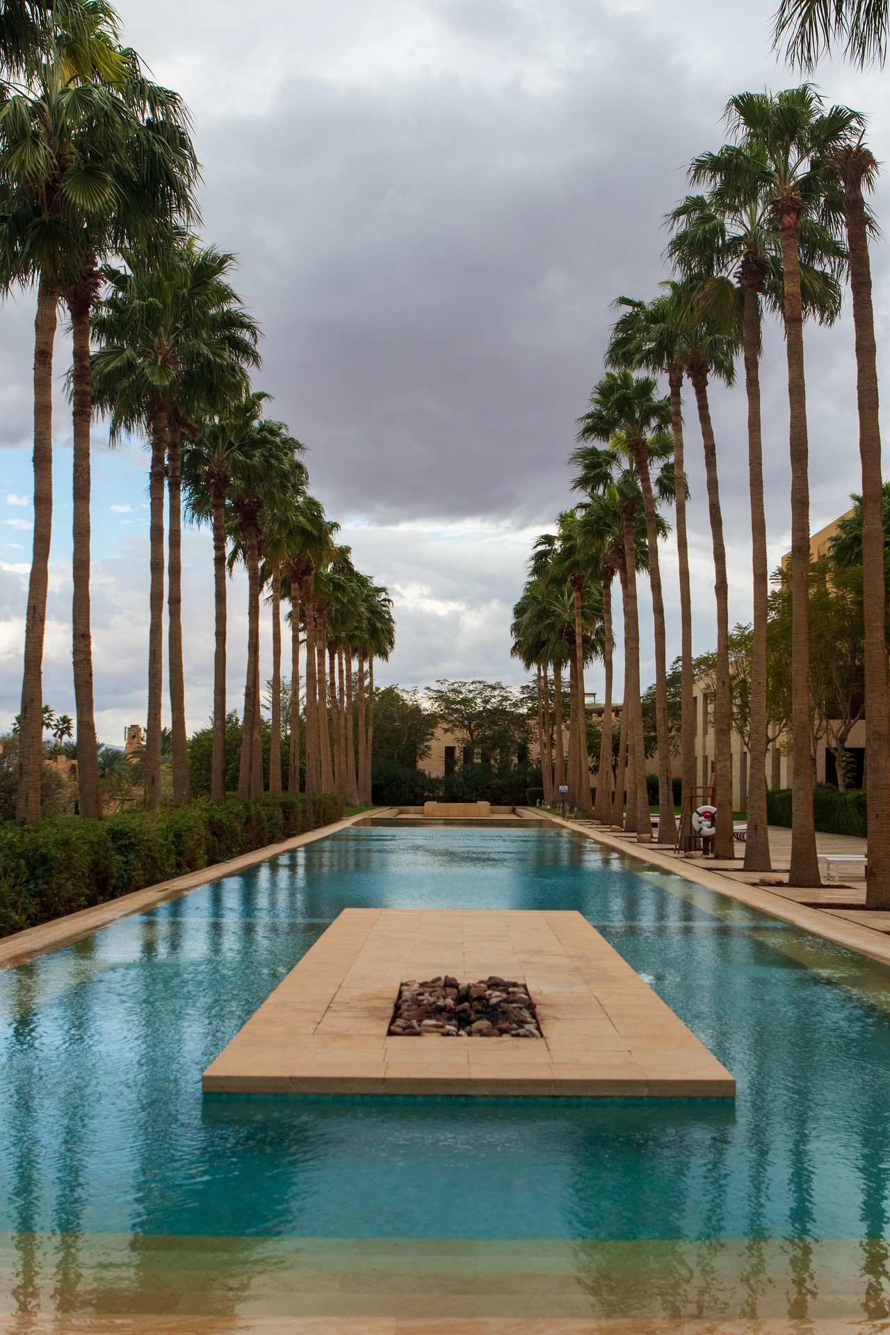 Tropical resort infinity pool